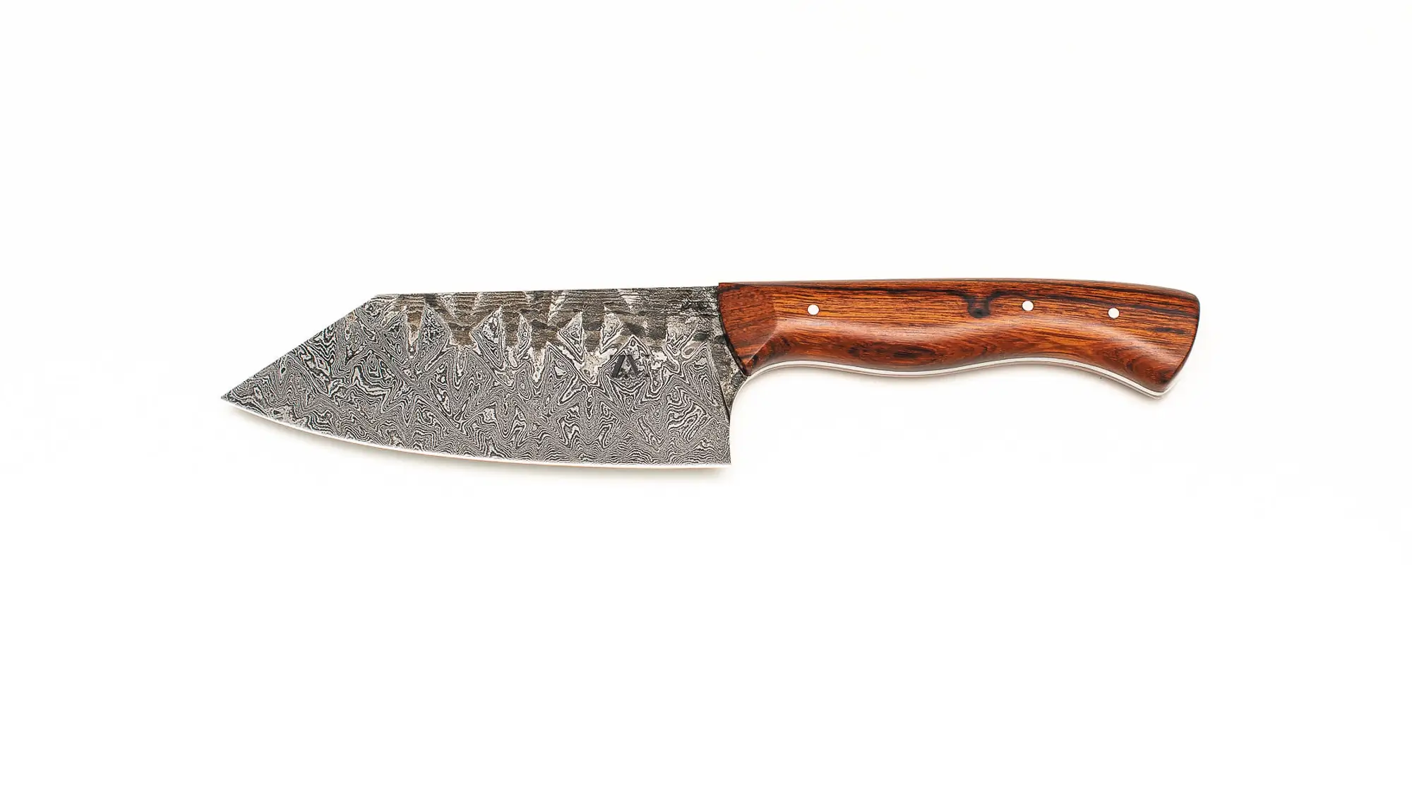 Handgeschmiedetes Ko-Bunka Messer aus 240 Lagen Damaststahl mit Wüsteneisenholz-Griff von ZM-Messer aus Haag am Hausruck, Oberösterreich